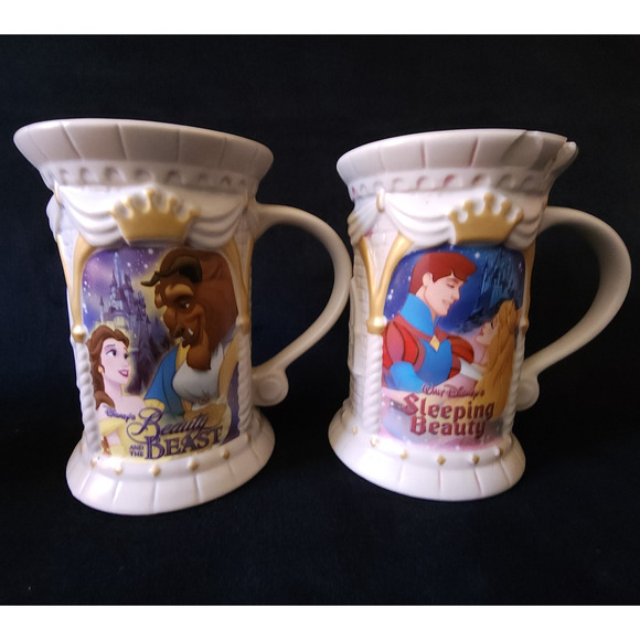 Vintage Disney Store Exclusive Ceramic Coffee Mug Cup Set of 6 12 oz Rare - Picture 2 of 14